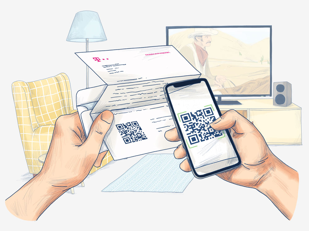 Telekom illustrated landingpage
