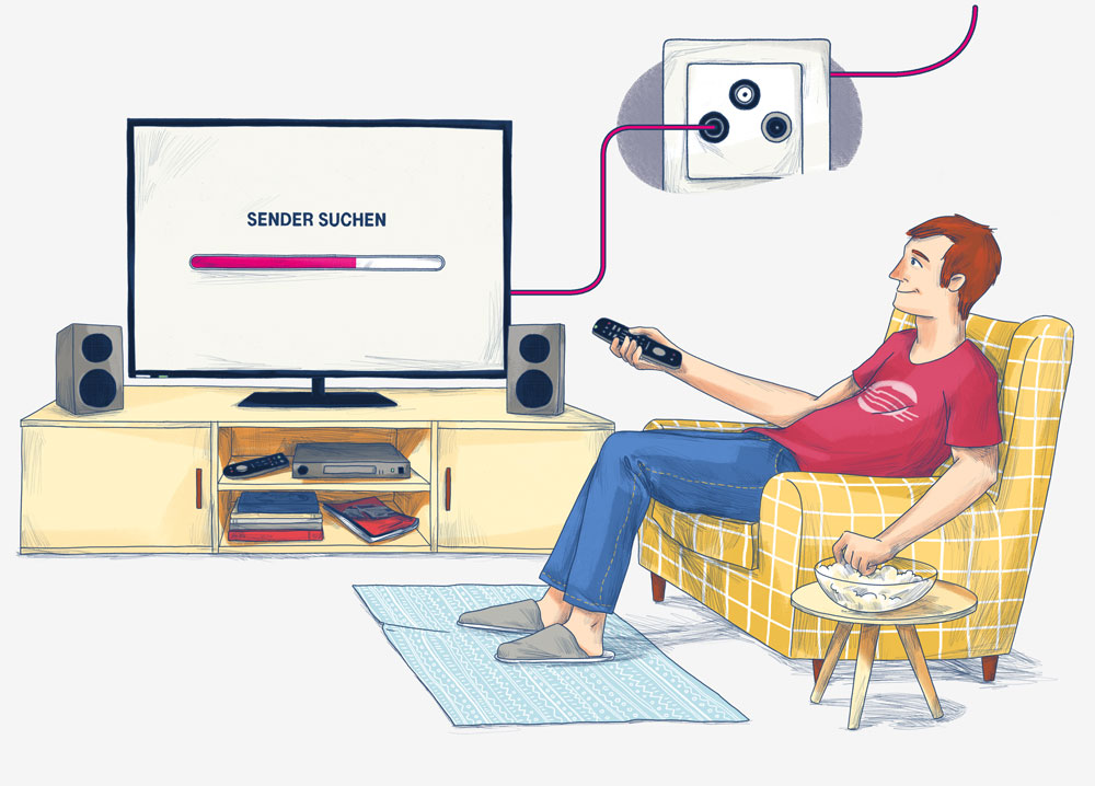 Telekom illustrated landingpage