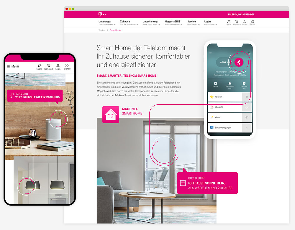 Telekom illustrated landingpage