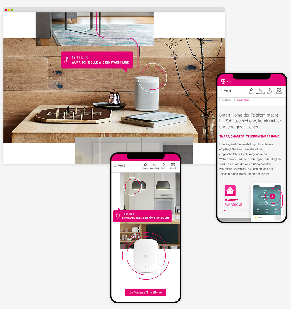 Telekom illustrated landingpage