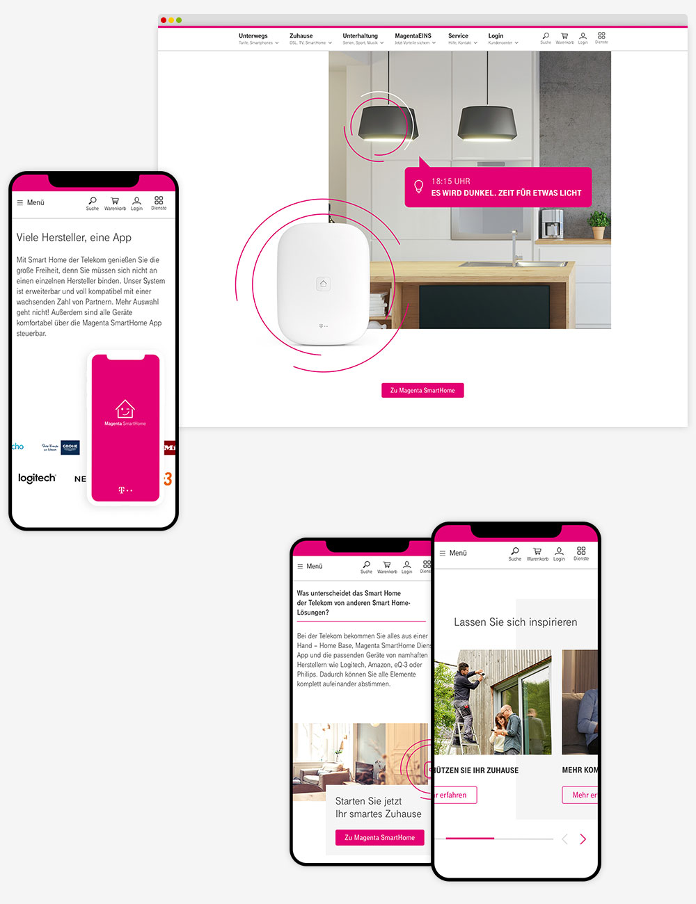 Telekom illustrated landingpage